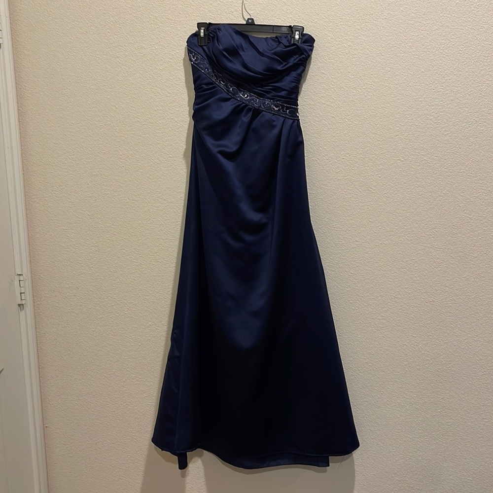 Navy David’s bridal size 2 dress